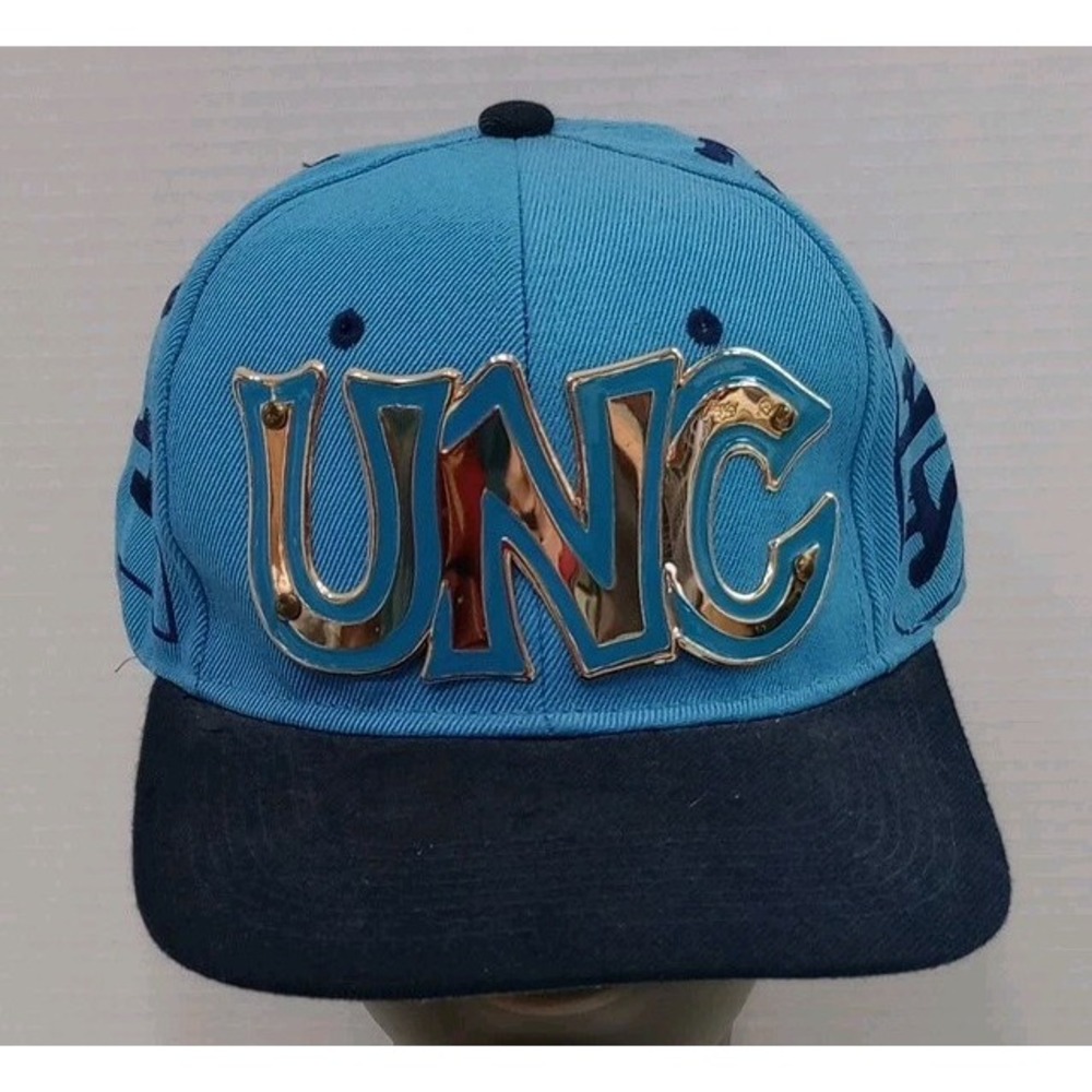 Officially Licensed Collegiate UNC Metal Plate Blue Snapback Hat Tarheels North